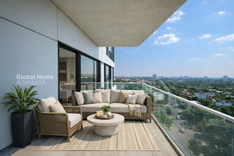 Floreasca, One Verdi Park, panoramic view 16 floor, 4 rooms 154 sqm + 2 parking,